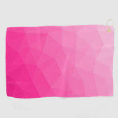 Hot pink gradient geometric mesh pattern golfhanddoek (Horizontaal)