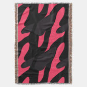 Hot pink, gray and black Camo abstract Deken (Voorkant Verticaal)