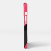Hot pink, gray and black Camo abstract iPhone Hoesje (Linkerkant)