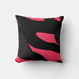 Hot pink, gray and black Camo abstract Kussen