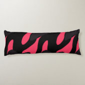 Hot pink, gray and black Camo abstract Lichaamskussen (Achterkant)