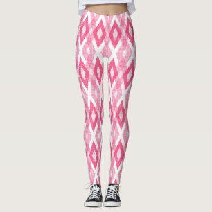 Hot Pink Grunge Harlekijnpatroon Leggings