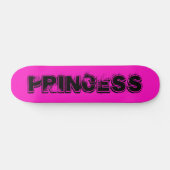 Hot Pink Grunge Style Princess Persoonlijk Skateboard (Horizontaal)