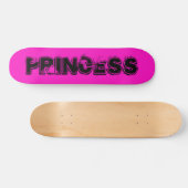 Hot Pink Grunge Style Princess Persoonlijk Skateboard (Horizontaal)