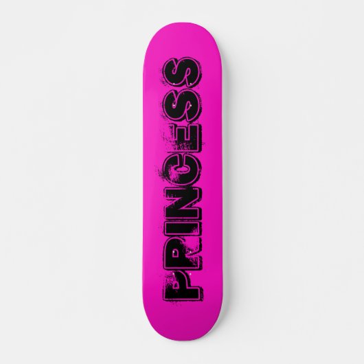 Hot Pink Grunge Style Princess Persoonlijk Skateboard (Voorkant)