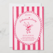 Hot Pink Hand Drawn Galentine's Day Party Kaart (Voorkant)