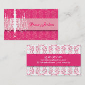 Hot Pink-handelier Biz-kaart Visitekaartje (Voorkant / Achterkant)
