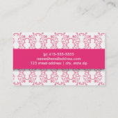 Hot Pink-handelier Biz-kaart Visitekaartje (Achterkant)