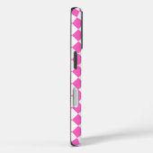 Hot Pink Harlequin Pattern Personalized Name Case-Mate iPhone Case (Achterkant / Rechts)