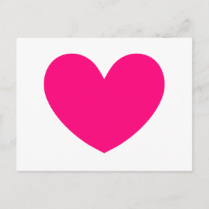 Hot Pink Heart Design A01 Briefkaart