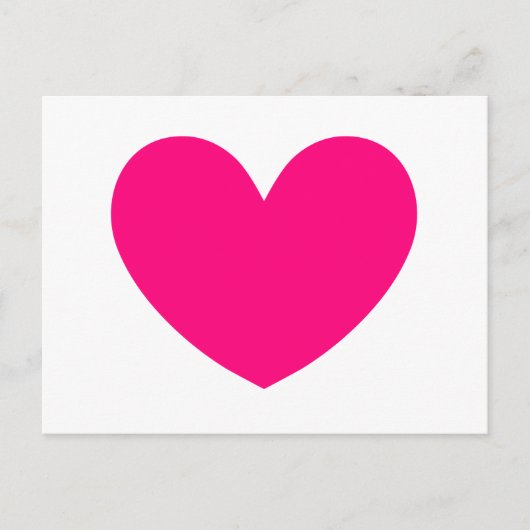 Hot Pink Heart Design A01 Briefkaart (Voorkant)