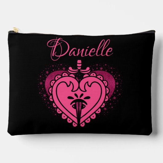 Hot Pink Heart Fun Girly Etui (Voorkant)