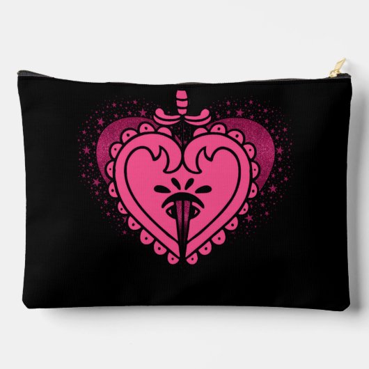 Hot Pink Heart Fun Girly Etui (Achterkant)