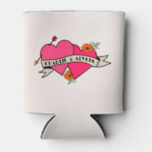 Hot Pink Hearts Bachelorette Blikjeskoeler (Voorkant)