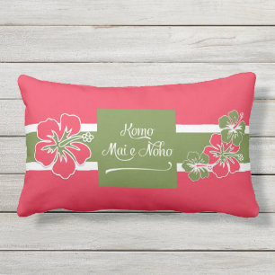 Hot Pink Hibiscus Hawaiian Welkom in het paradijs Buitenkussen
