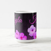 Hot Pink Hibiscus  Magische Mok (Midden)