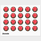 Hot Pink Hibiscus Ronde Sticker (Vel)