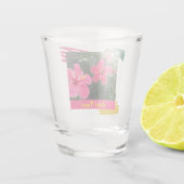 Hot Pink Hibiscus Shot Glas (Achterkant)