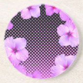 Hot Pink Hibiscus Zandsteen Onderzetter (Voorkant)