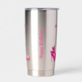 Hot Pink High Heels Fabulous 50th Birthday Gift  Geïsoleerde Drinkbeker (Links)