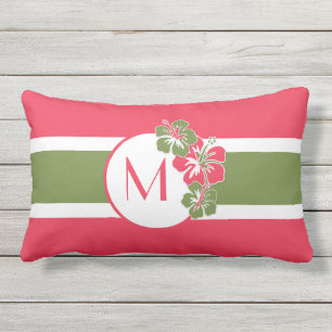 Hot Pink Hisbiscus Hawaiian Kom binnen, zitten, ru Buitenkussen