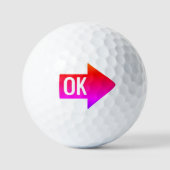 Hot Pink Impact Arrow Golfballen (Voorkant)