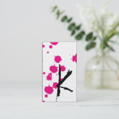 Hot Pink Ink Splot Make-up Artist Visitekaartje (Staand voorkant)