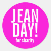 Hot Pink Jean Day Stickers (Voorkant)