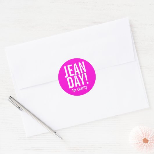 Hot Pink Jean Day Stickers (Envelop)