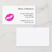 Hot Pink Kiss Visitekaartje (Voorkant / Achterkant)