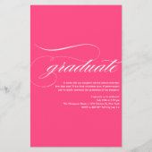 Hot Pink Klasse van 2025 Foto Afstuderen (Achterkant)