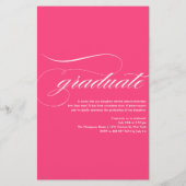 Hot Pink Klasse van 2025 Foto Afstuderen (Achterkant)