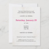 Hot Pink laatst gerijpt voor de uitnodiging voor e (Achterkant)