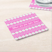 Hot Pink Ladies Golf League Party Kartonnen Onderzetters (Schuin)