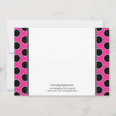 Hot Pink Ladybug Birthday-uitnodigingen Kaart (Achterkant)