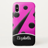 Hot Pink Ladybug Gepersonaliseerd Hoesje (Achterkant)