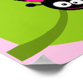 Hot Pink Ladybug Poster (Hoek)
