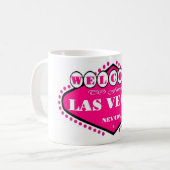 HOT PINK Las Vegas Sign Mok (Voorkant links)