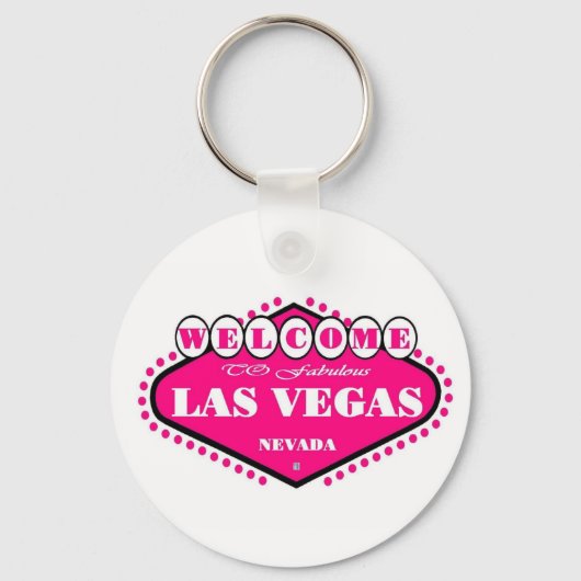 HOT PINK Las Vegas Sign Sleutelhanger (Voorkant)