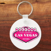 HOT PINK Las Vegas Sign Sleutelhanger (Voorkant)
