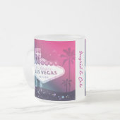 Hot Pink Las Vegas Wedding Keepslag Matglas Koffiemok (Voorkant links)