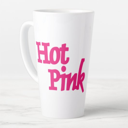 Hot Pink latte mok (Linkerhoek)