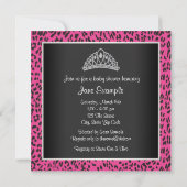 Hot Pink Leopard-Baby shower Kaart