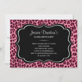Hot Pink Leopard Bachelorette Party Uitnodiging (Voorkant)