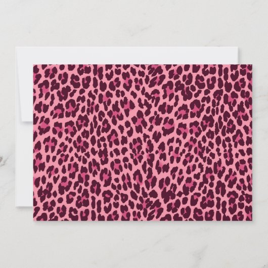 Hot Pink Leopard Bachelorette Party Uitnodiging (Achterkant)