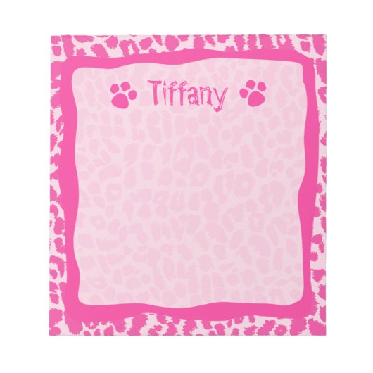 Hot Pink Leopard Cheetah  Notitieblok (Voorkant)