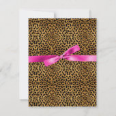 Hot Pink Leopard Foto Sweet 16 Verjaardagsfeest Kaart (Achterkant)