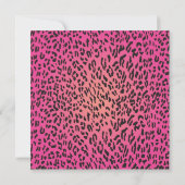 Hot Pink Leopard Gepersonaliseerde foto Quinceaner Kaart (Achterkant)