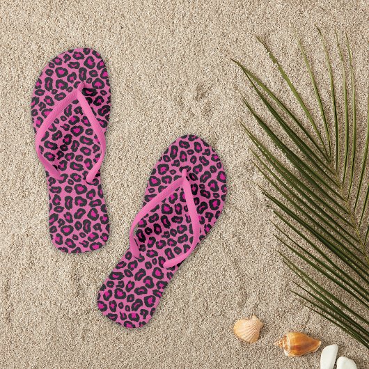Hot Pink Leopard Girly Teenslippers