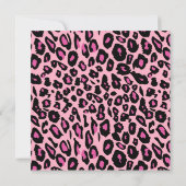 Hot Pink Leopard Princess Girl Baby shower Kaart (Achterkant)